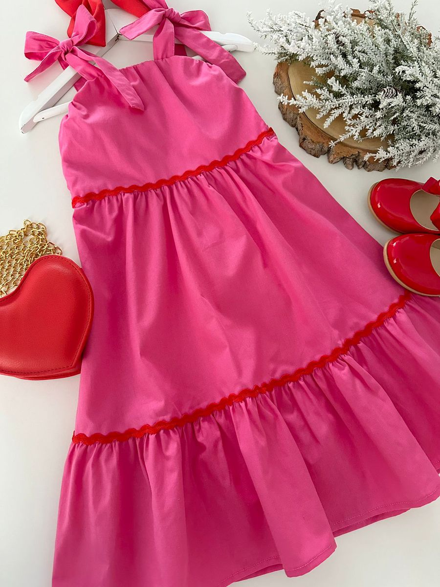 Vestido Midi Louise Rosa 