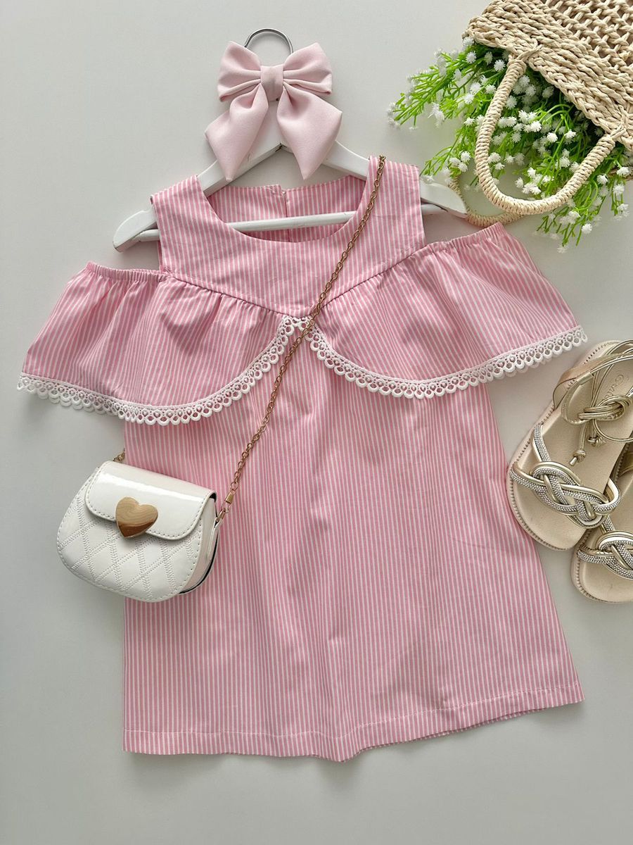 Vestido Mel Rosa - Dondokinha Kids