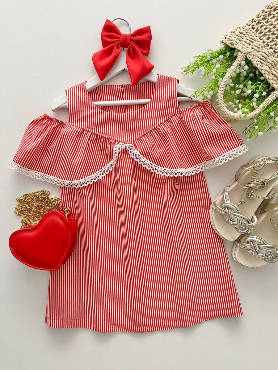 Vestido Mel Vermelho - Dondokinha Kids