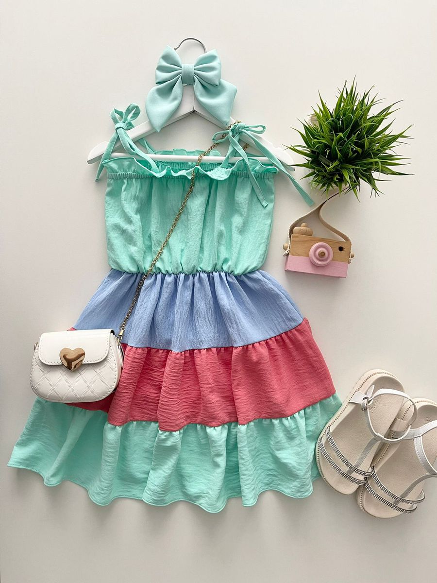 Vestido Mila Azul - Dondokinha Kids