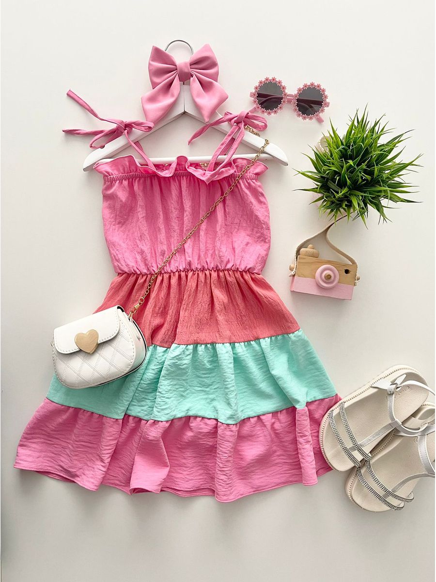 Vestido Mila Rosa - Dondokinha Kids