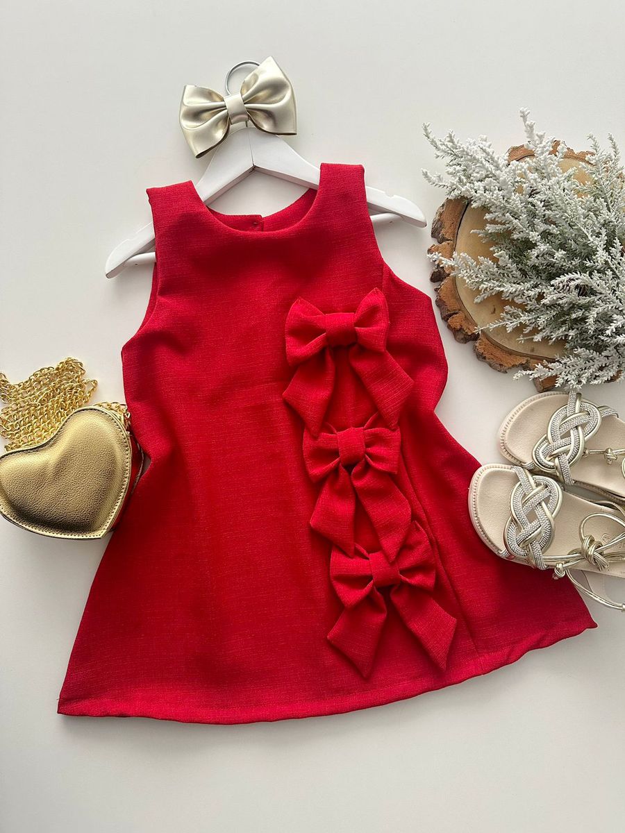 Vestido Suzy Vermelho - Dondokinha Kids
