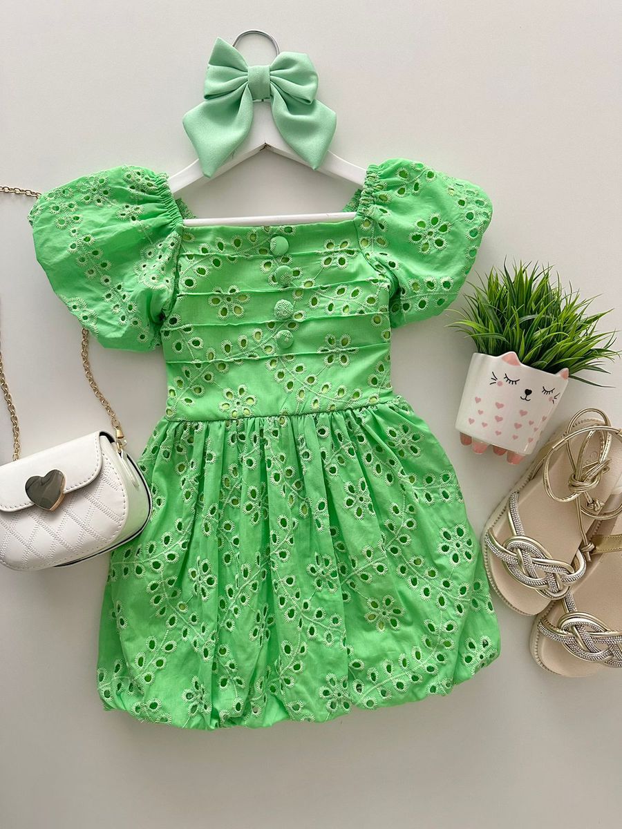 Vestido Mavie Verde - Dondokinha Kids