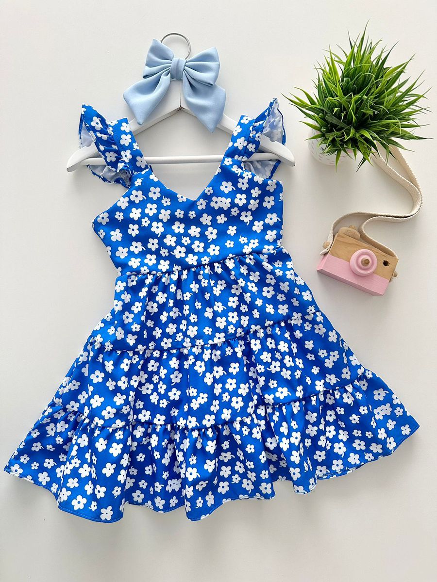 Vestido Marilia Azul - Dondokinha Kids