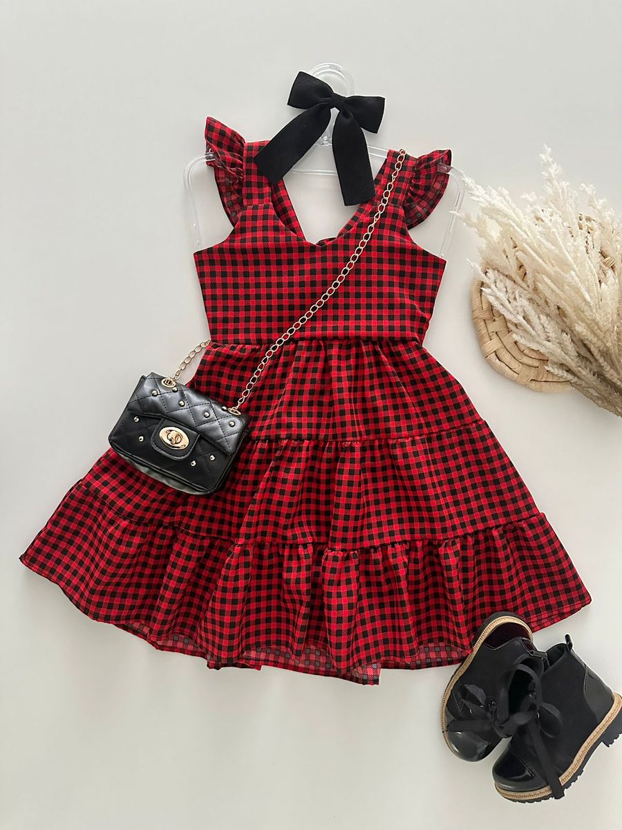 Vestido Marilia Vermelho - Dondokinha Kids