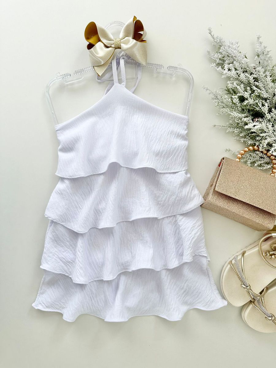 Vestido Moana Branco - Dondokinha Kids