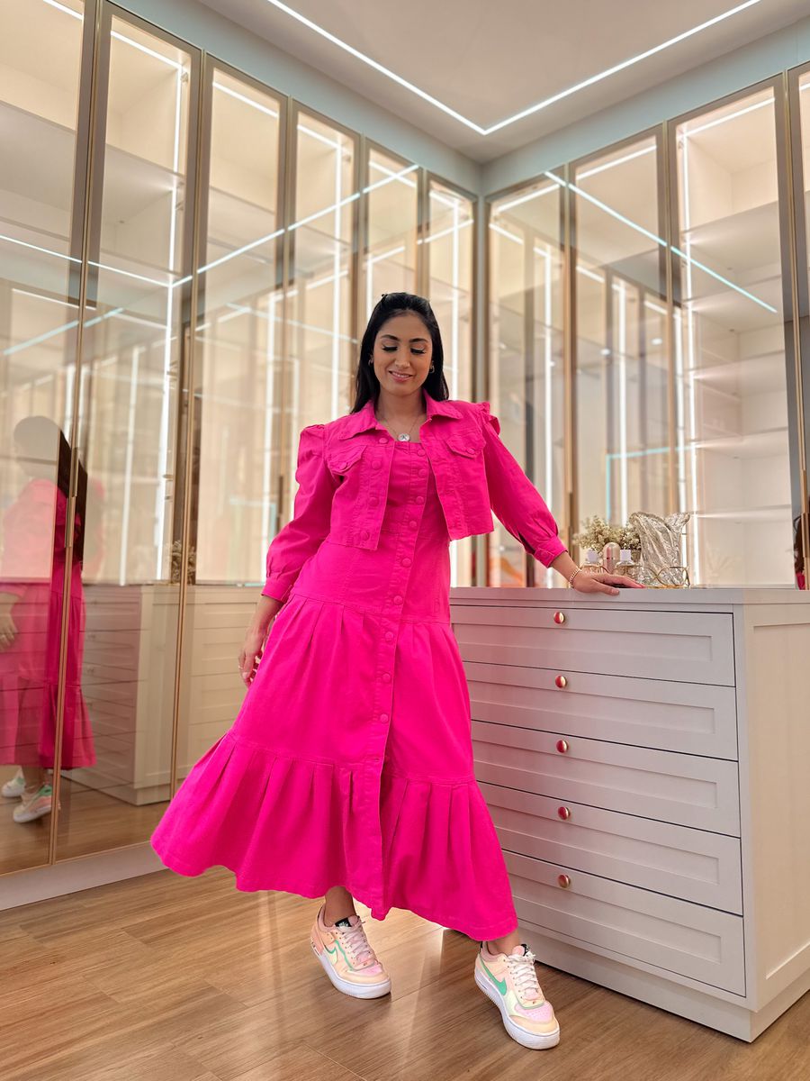 Jaqueta Nathy Jeans Rosa Chiclete