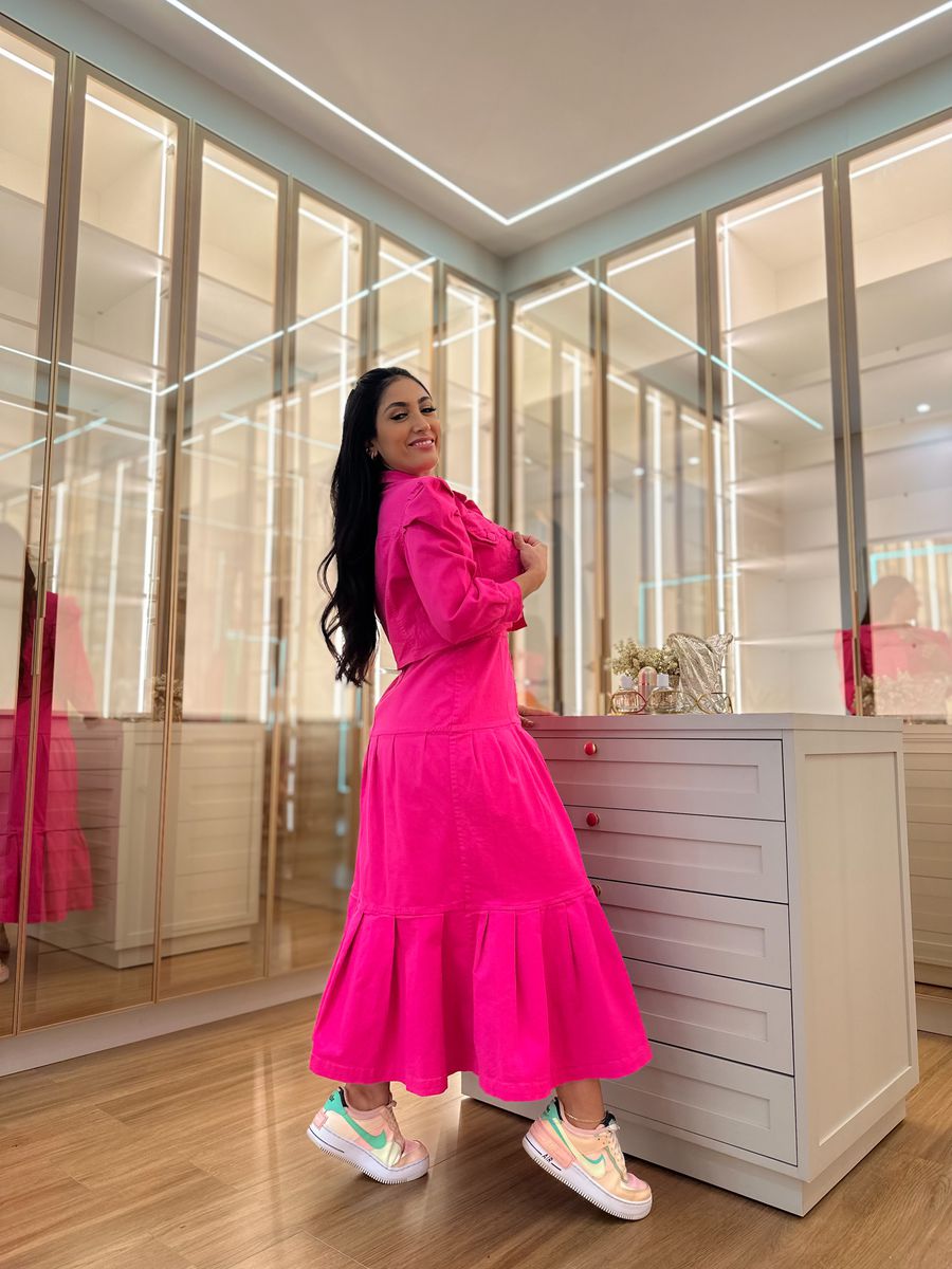 Jaqueta Nathy Jeans Rosa Chiclete