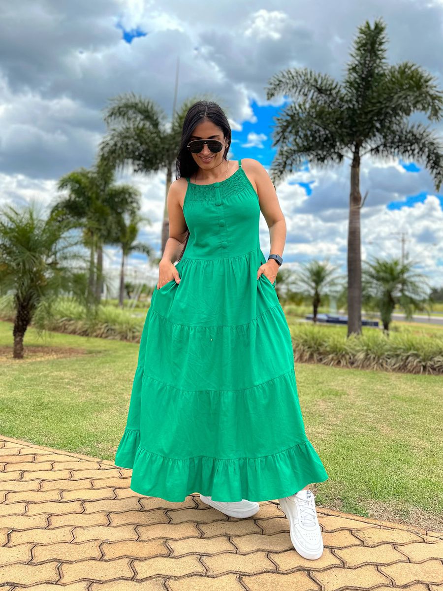 Vestido Nina Linho Verde 