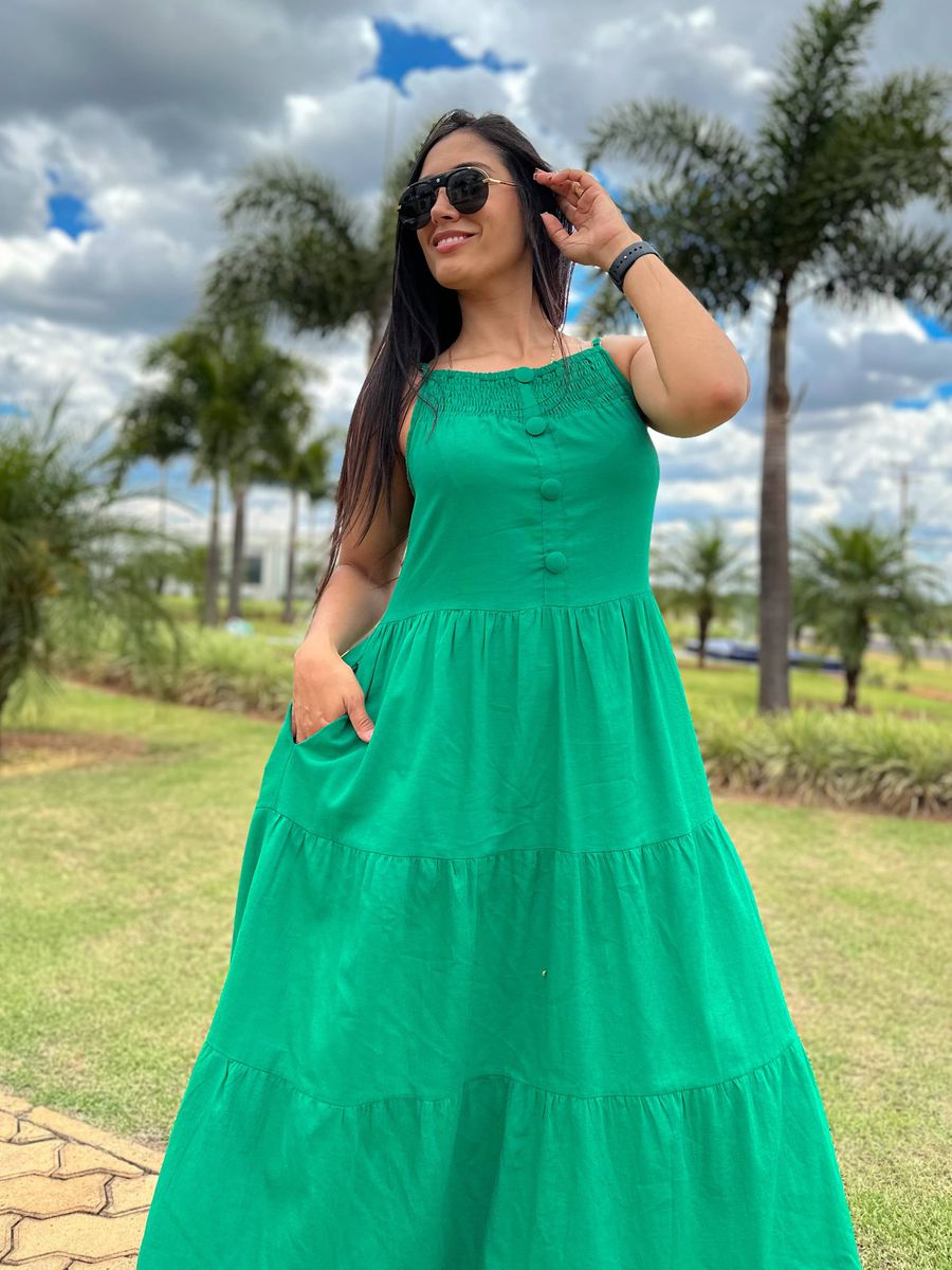 Vestido Nina Linho Verde 