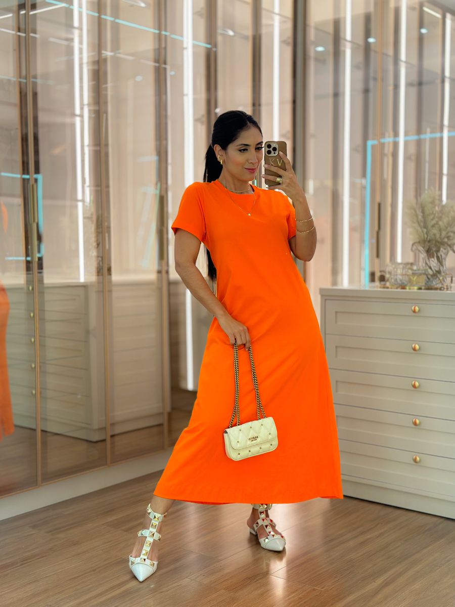 Vestido Leonora Laranja