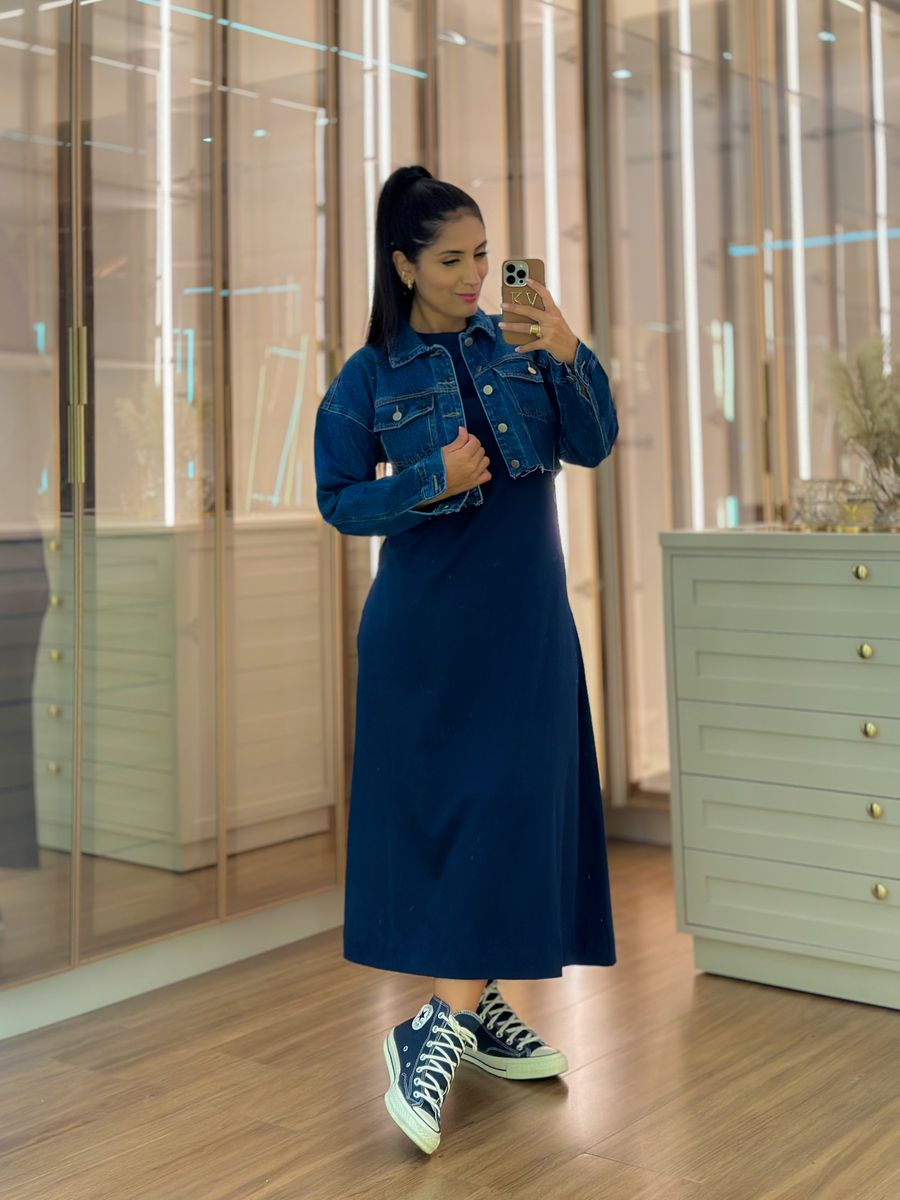 Vestido Leonora Azul Marinho