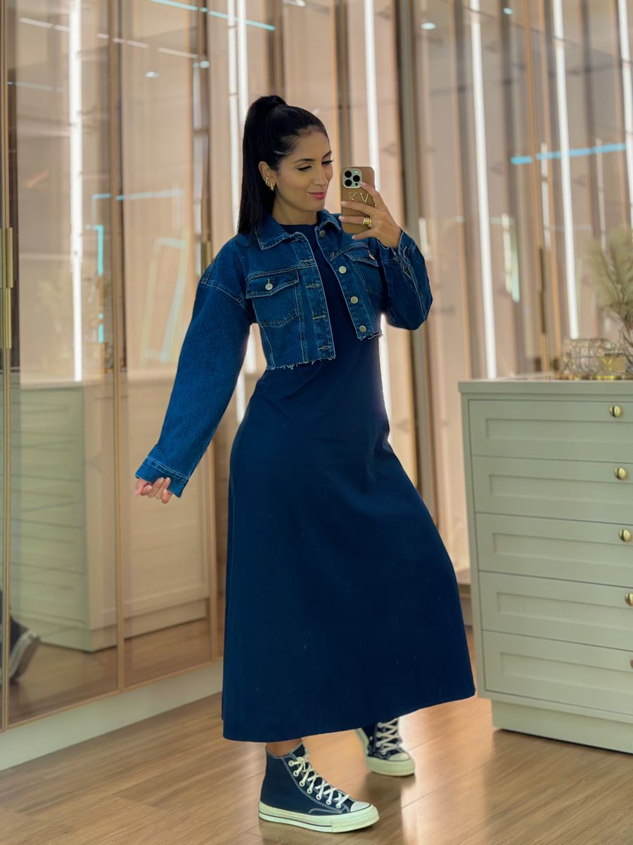 Vestido Leonora Azul Marinho