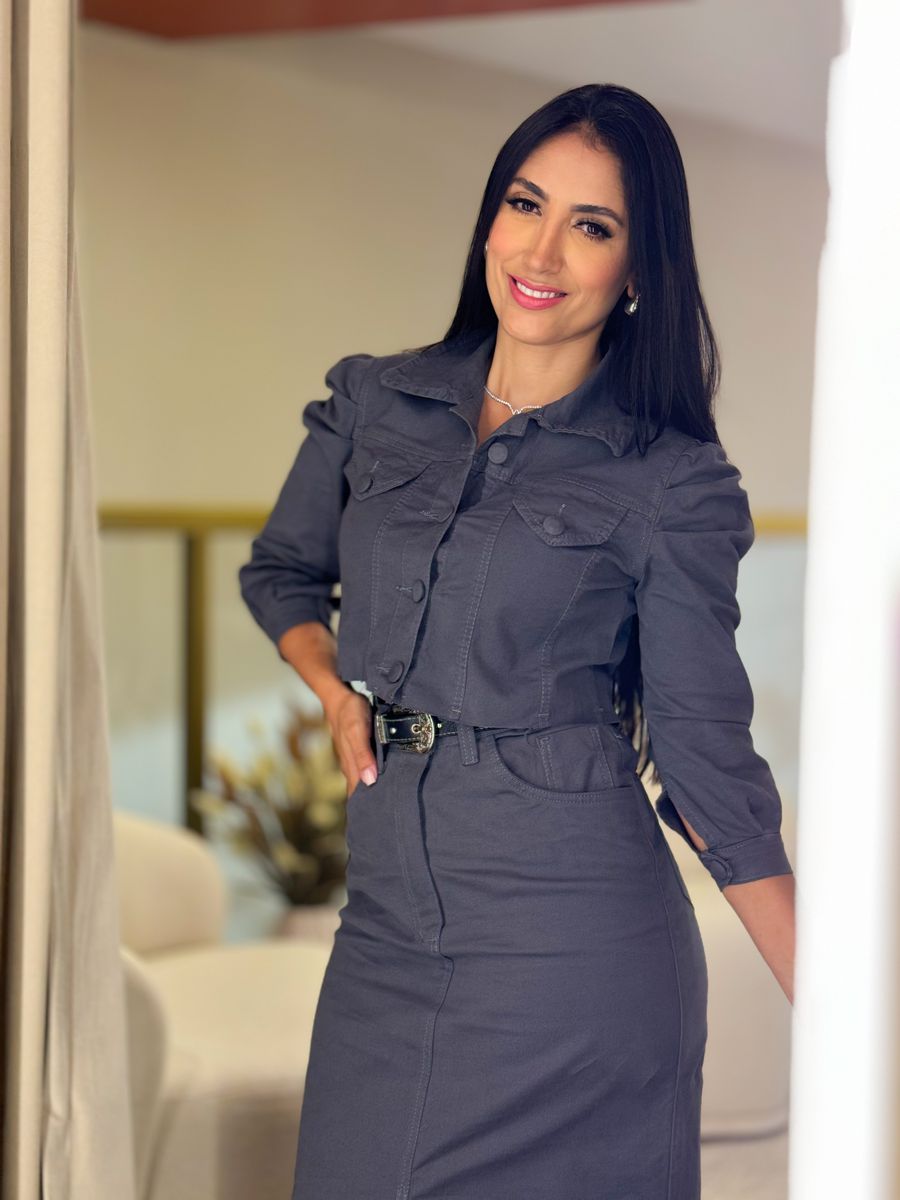 Jaqueta Nathy Jeans Cinza