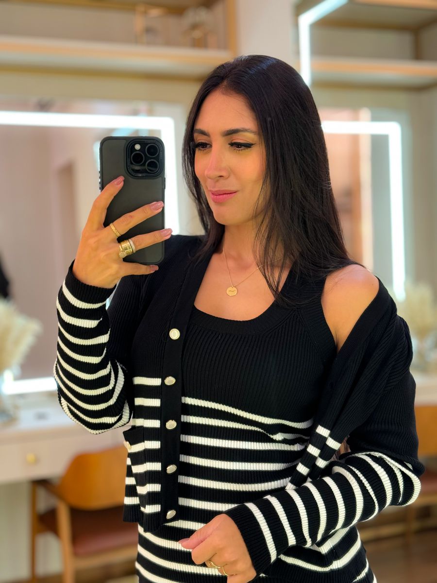 Conjunto Serena Preto E Branco