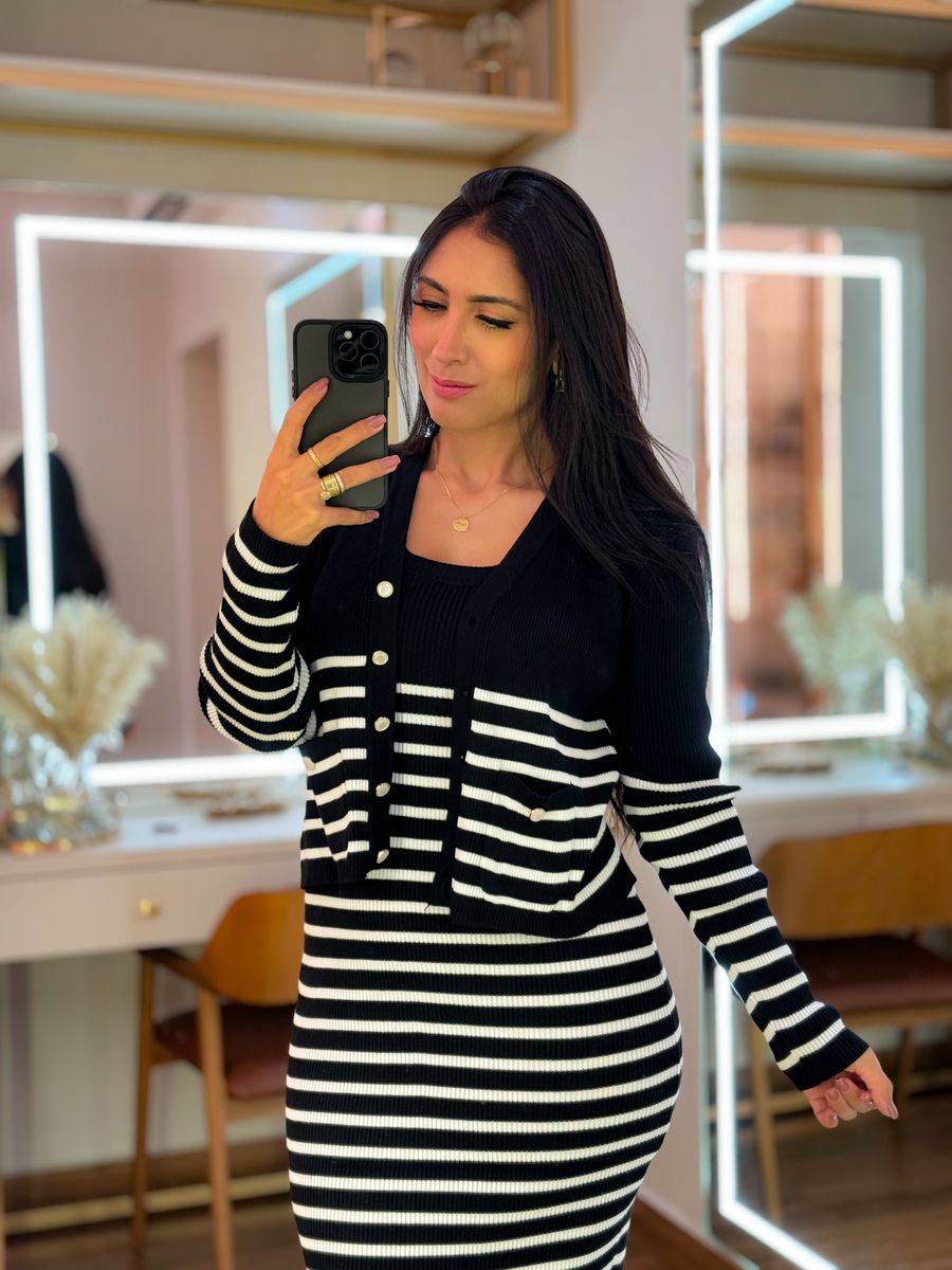 Conjunto Serena Preto E Branco