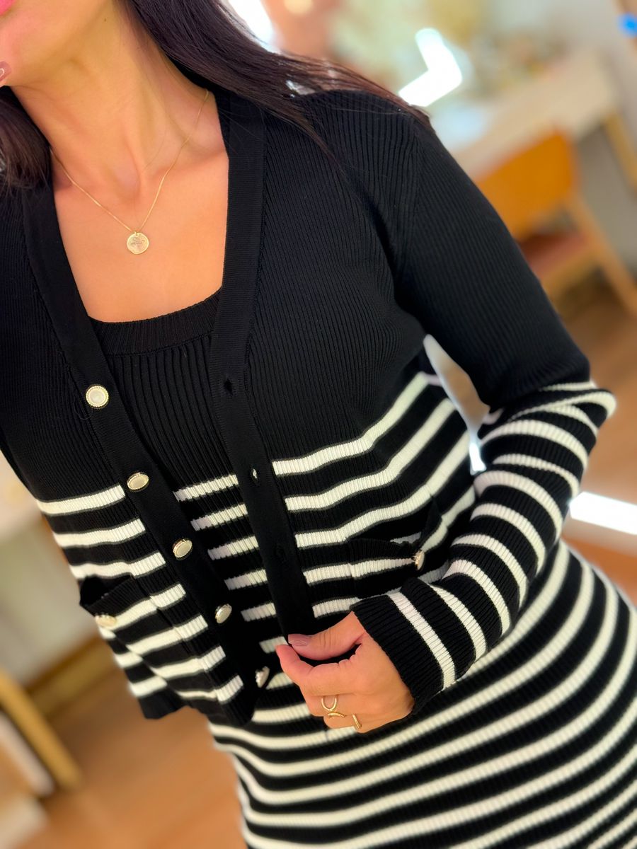 Conjunto Serena Preto E Branco