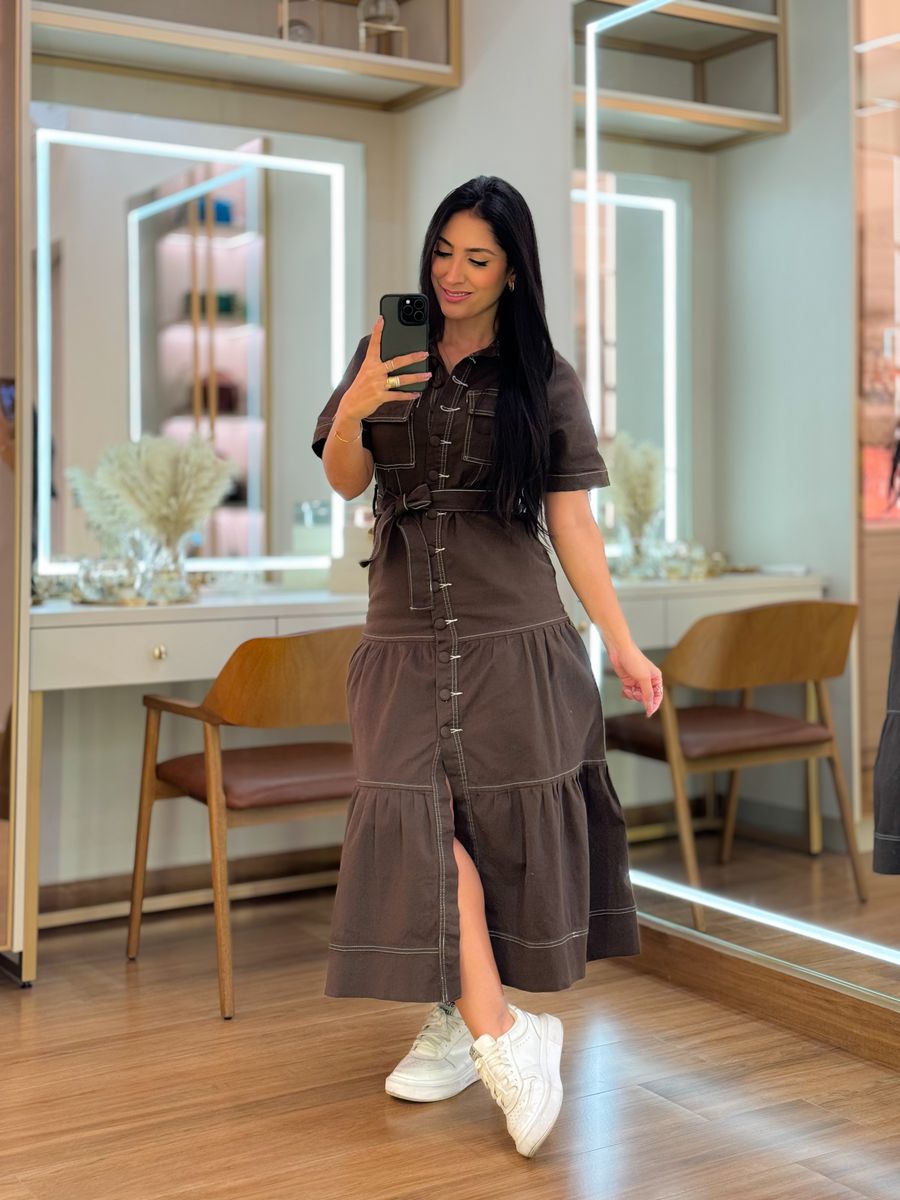 Vestido Amanda Marrom
