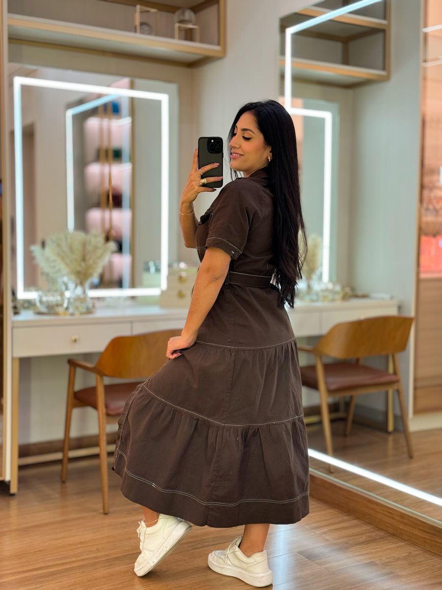 Vestido Amanda Marrom