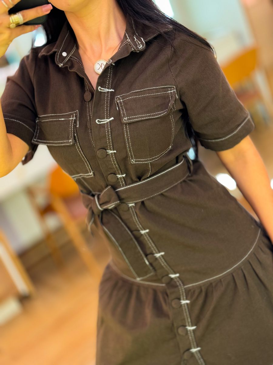 Vestido Amanda Marrom