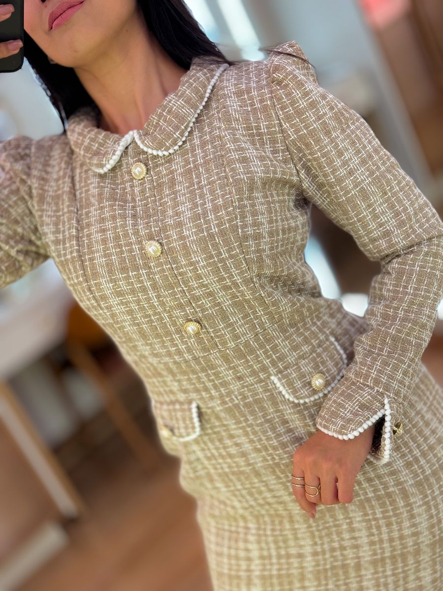 Vestido Diana Tweed Nude
