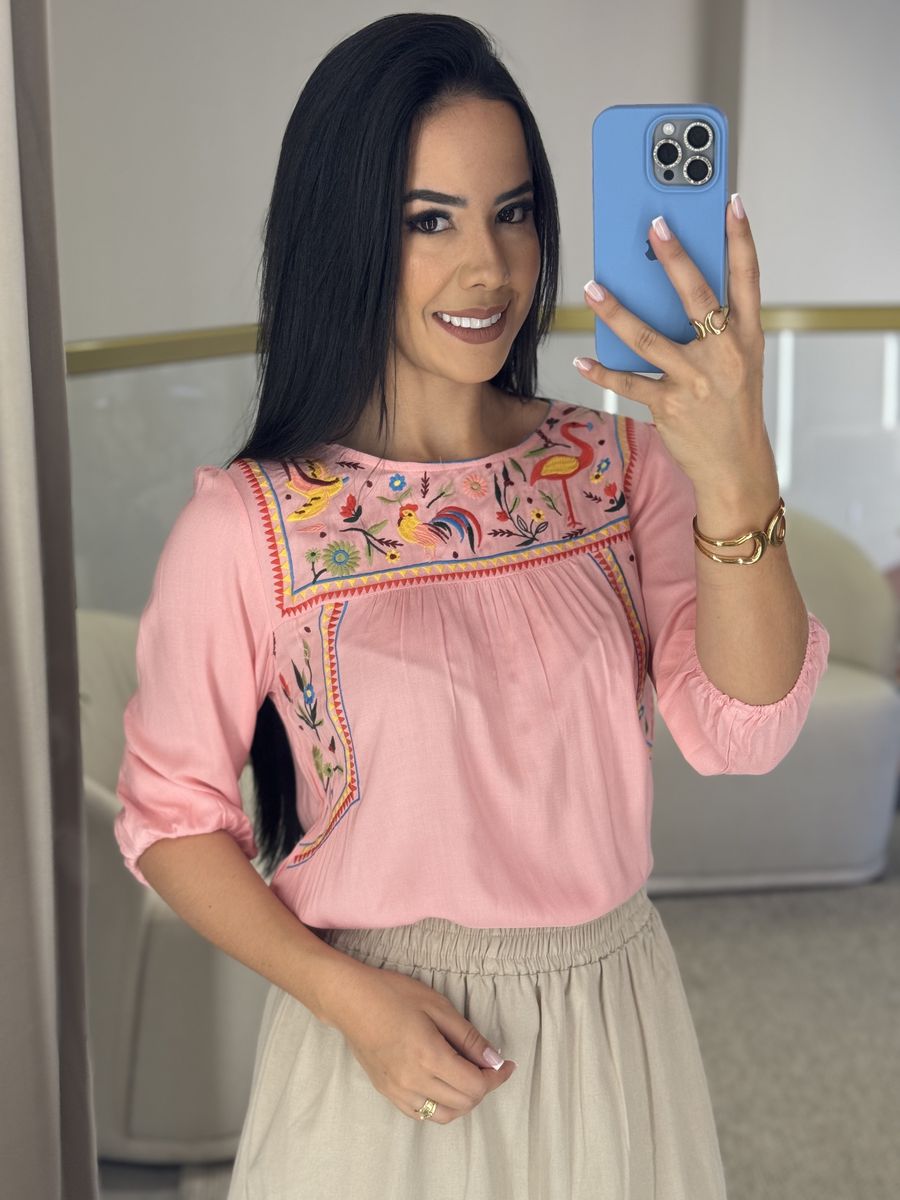Blusa Ayla Rosa