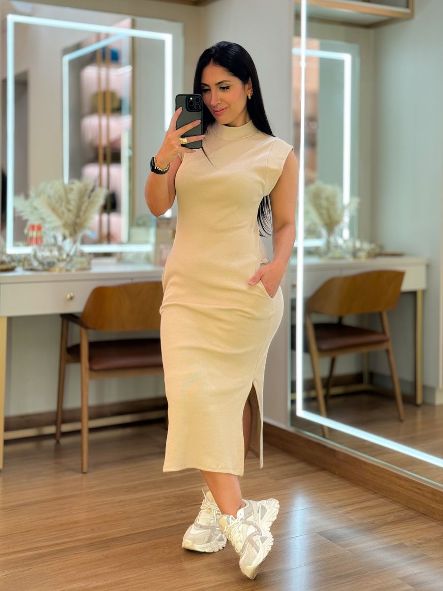 Vestido Isis Areia