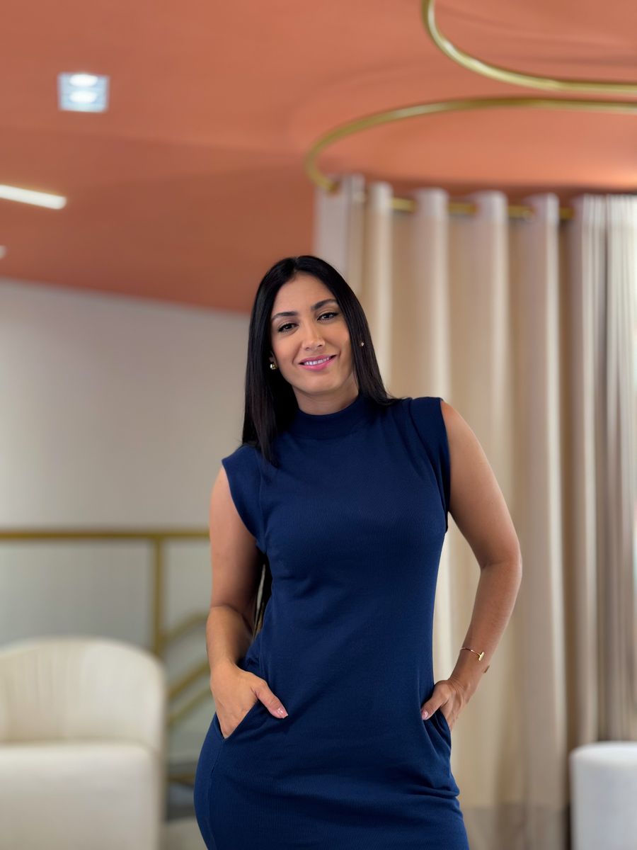 Vestido Isis Azul Marinho