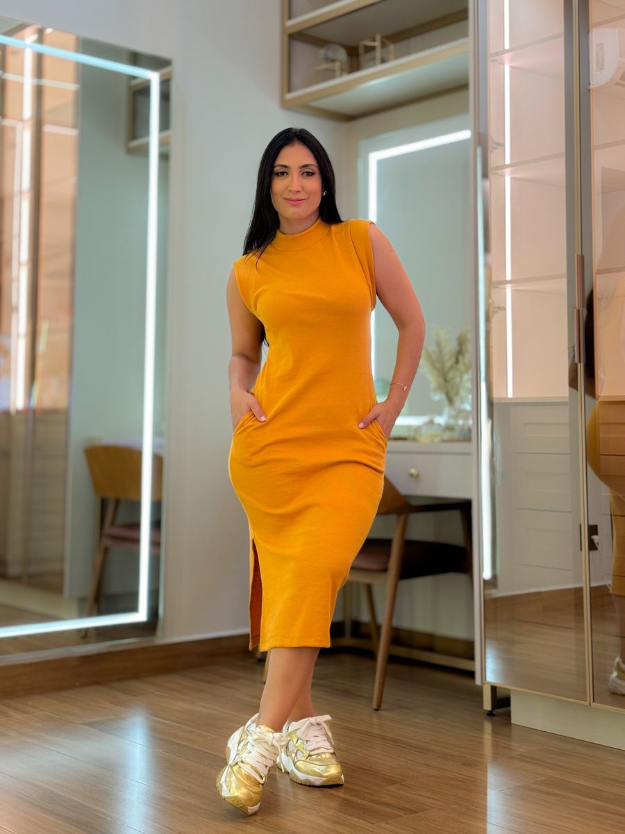 Vestido Isis Mostarda