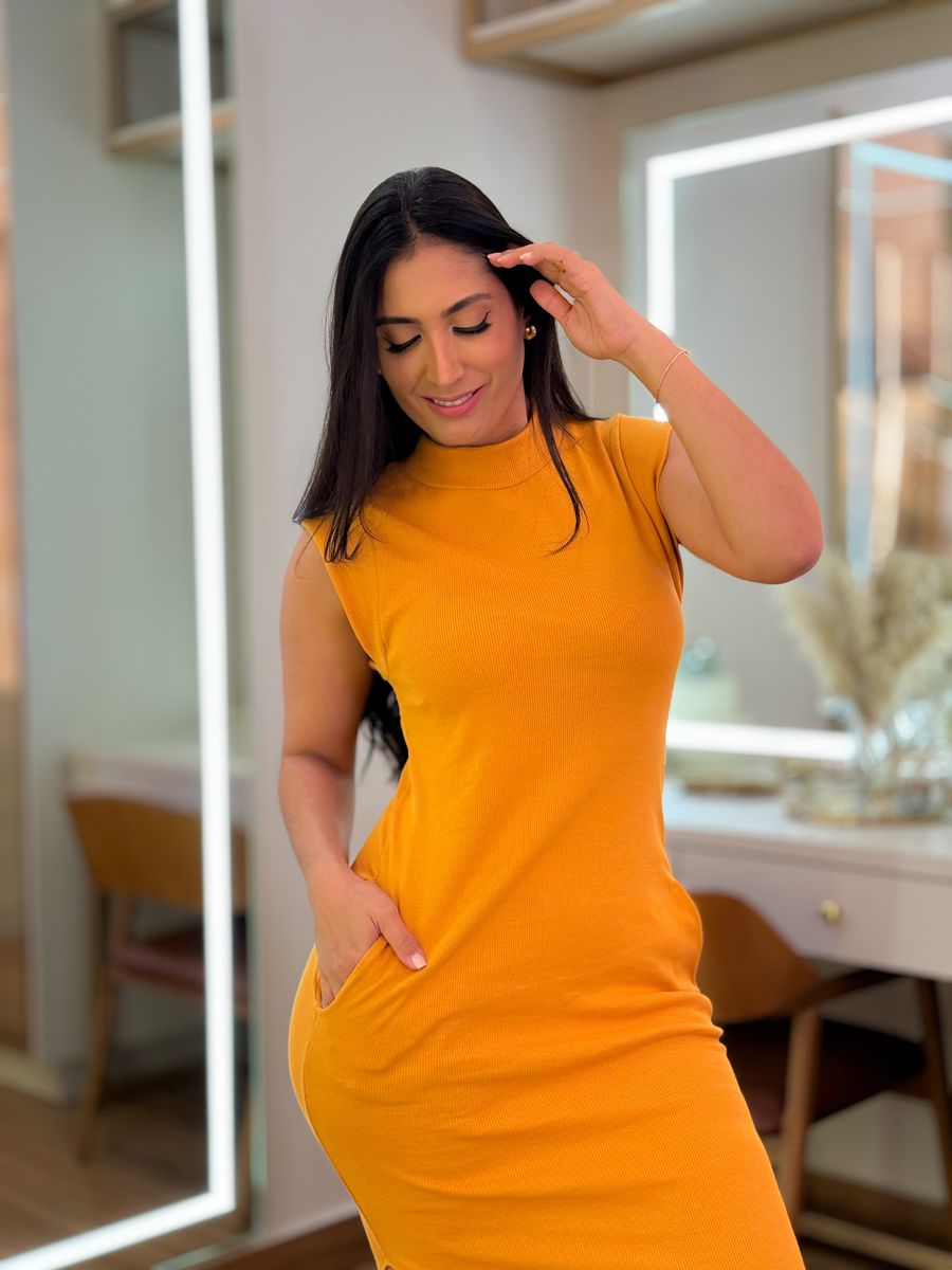 Vestido Isis Mostarda