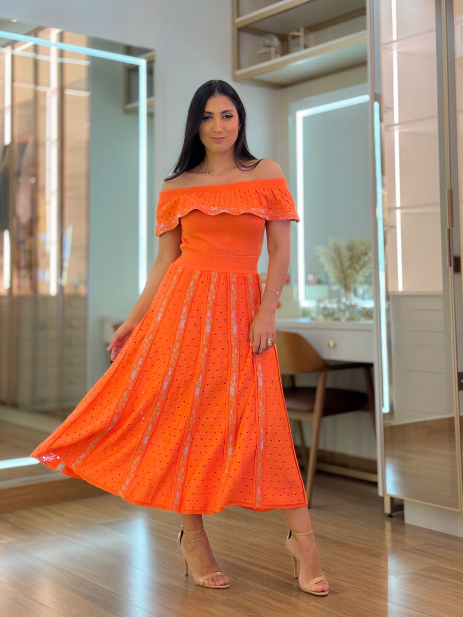 Vestido Debora Laranja