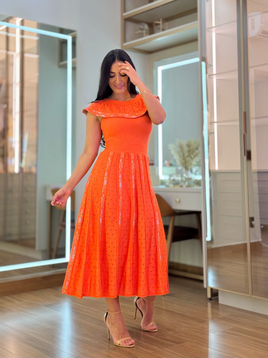 Vestido Debora Laranja