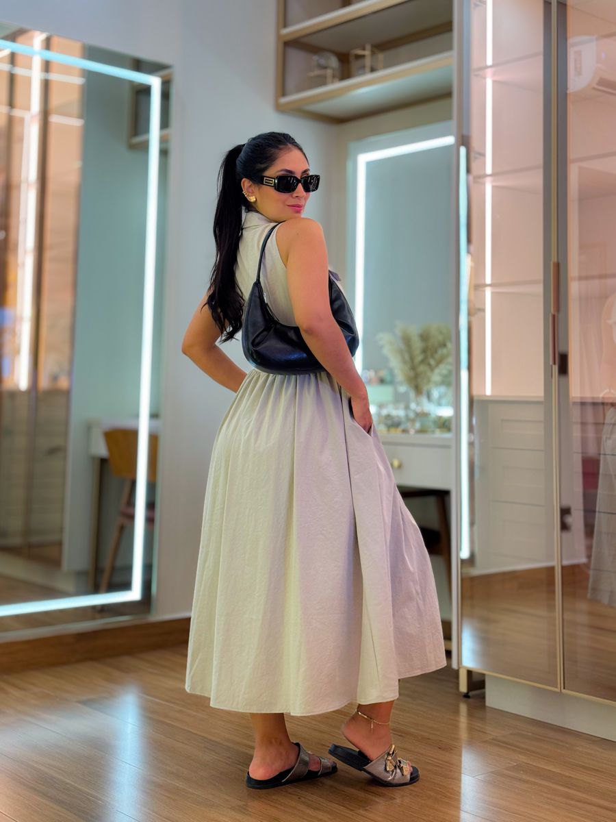 Vestido Karina Cinza