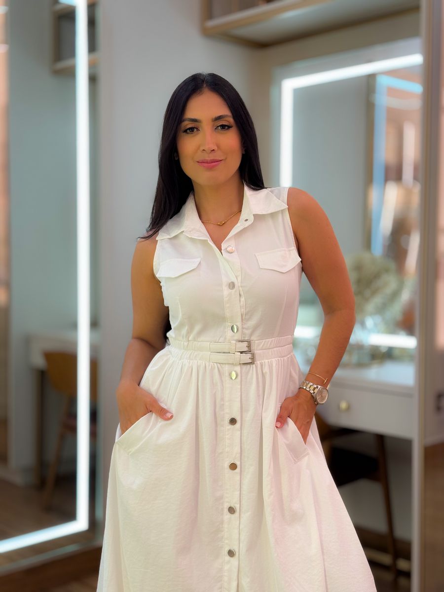 Vestido Karina Branco