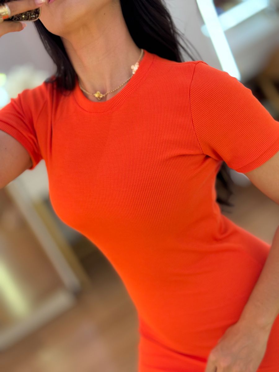 Vestido Tubinho Laranja