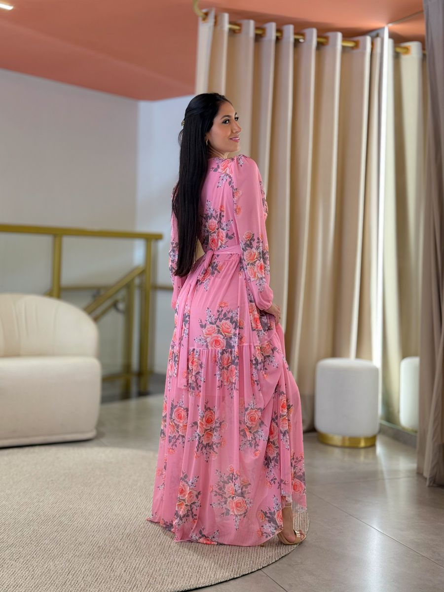 Vestido Priscila Floral Rosa