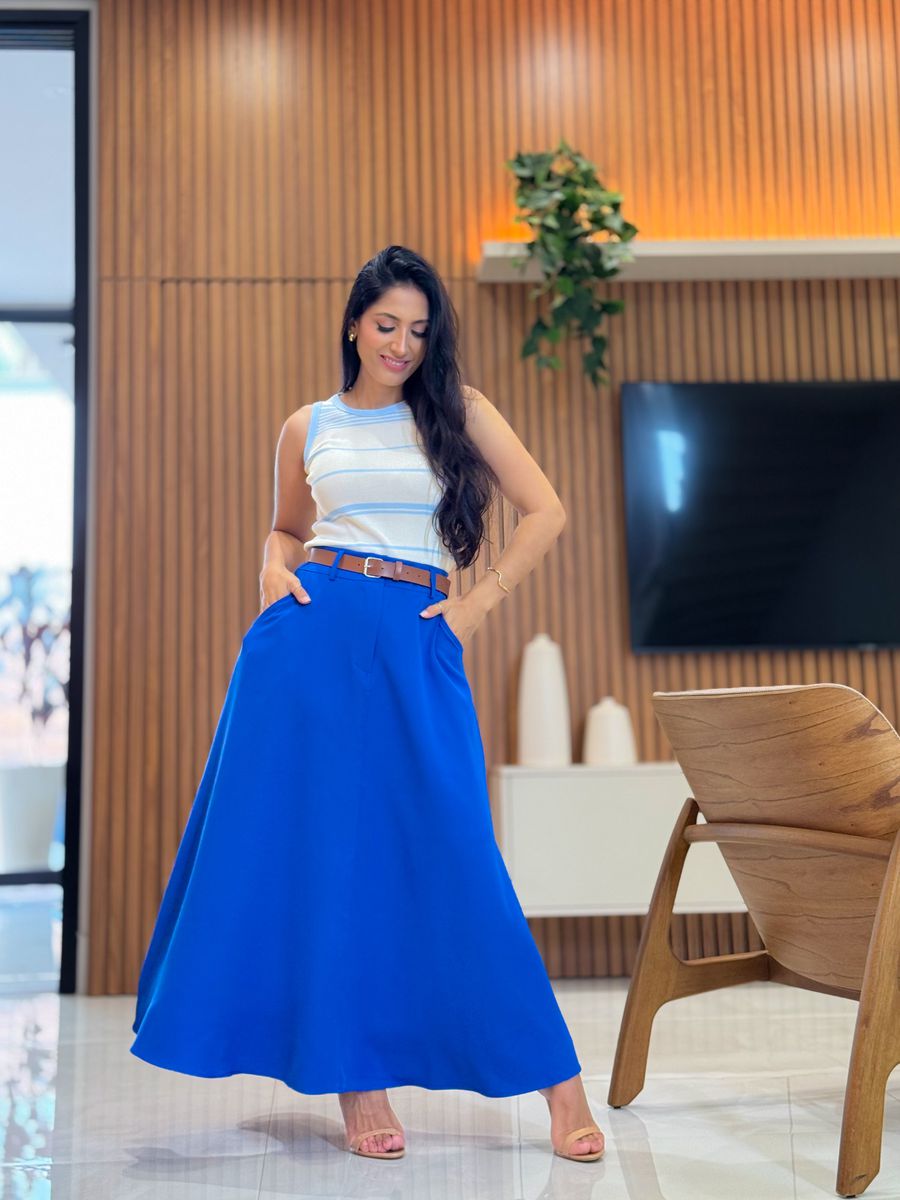 Saia Valentina Azul Bic