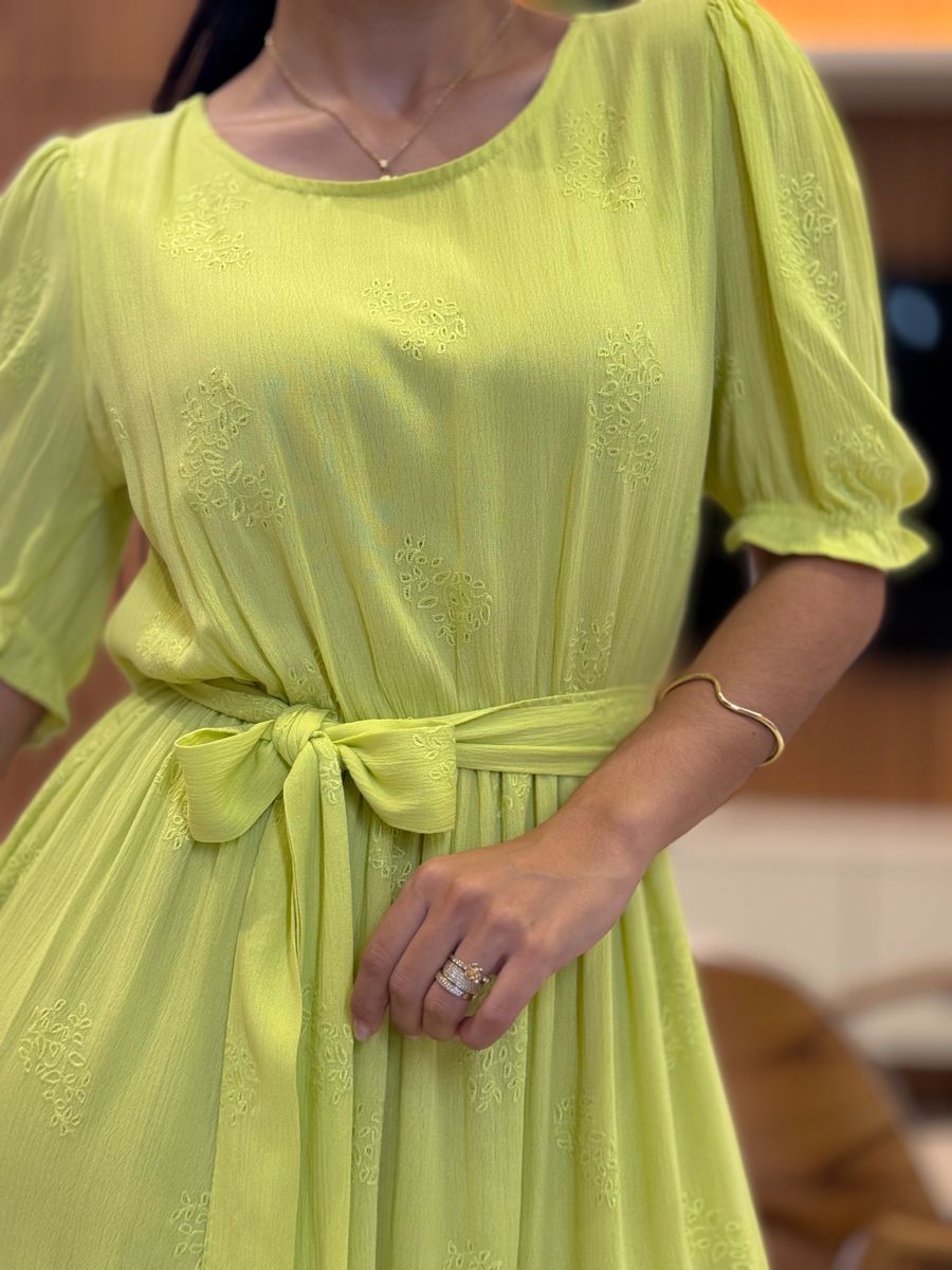 Vestido Zara Verde Pistache