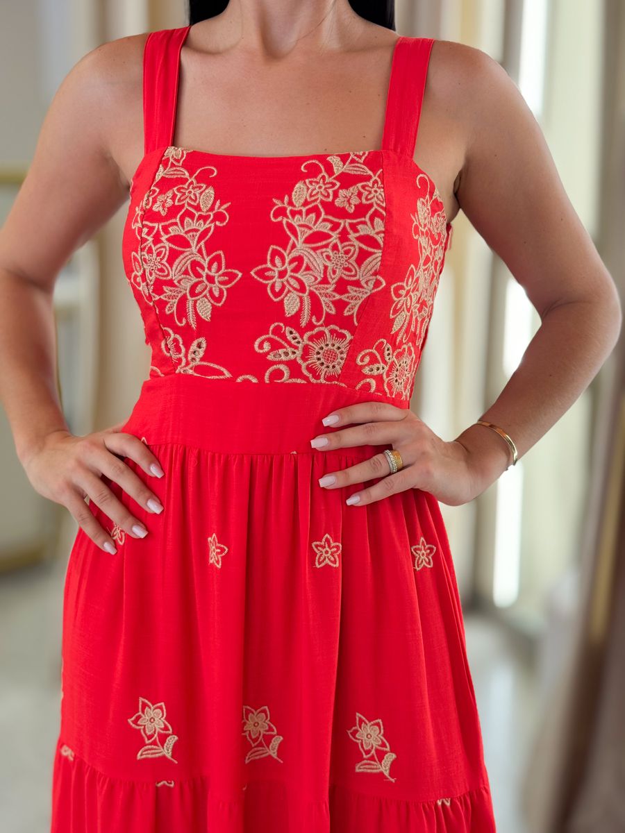 Vestido Teodora Vermelho