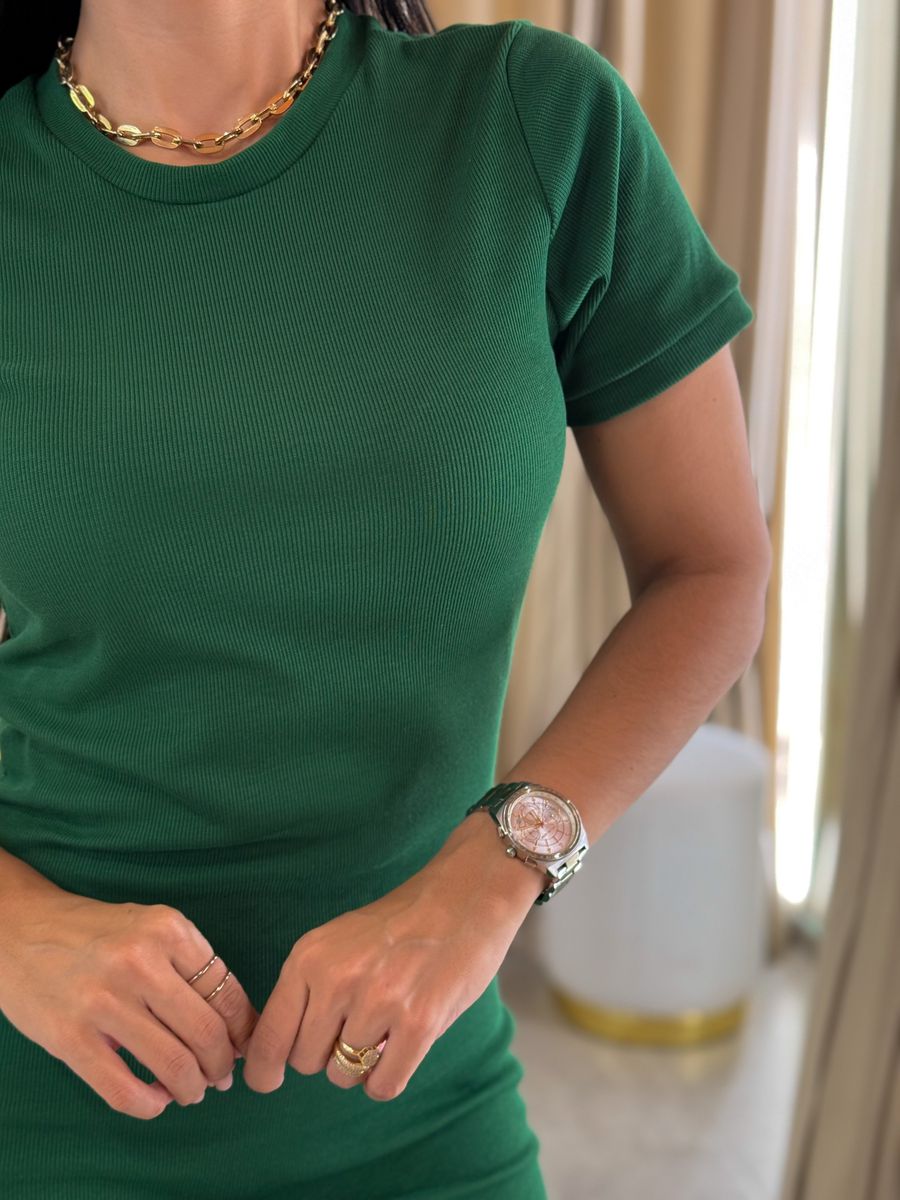Vestido Tubinho Verde Bandeira