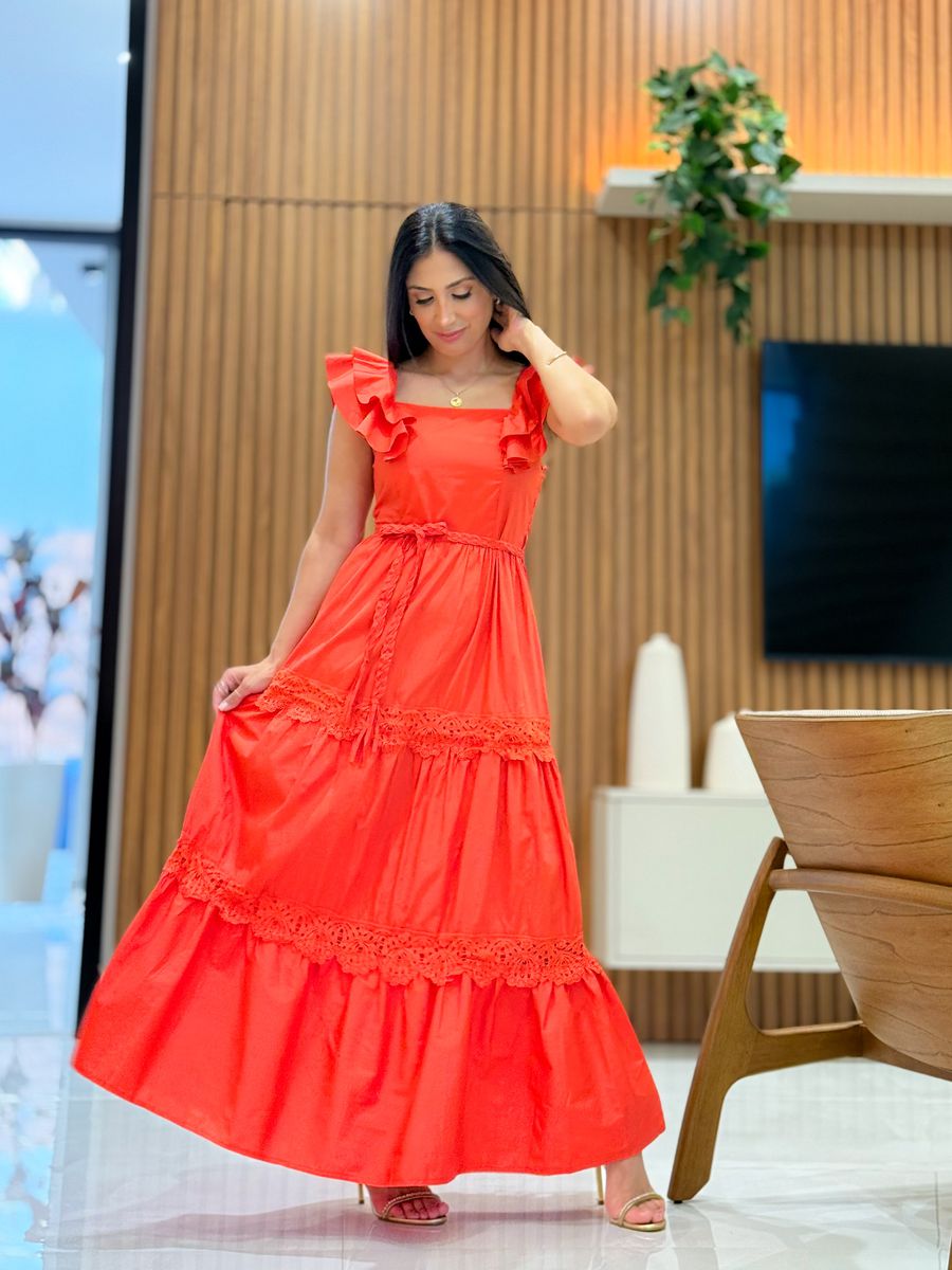Vestido Barbara Laranja