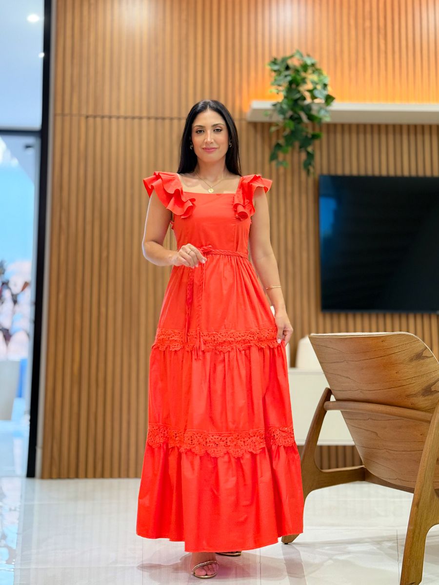 Vestido Barbara Laranja