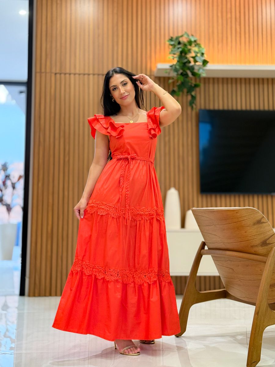 Vestido Barbara Laranja