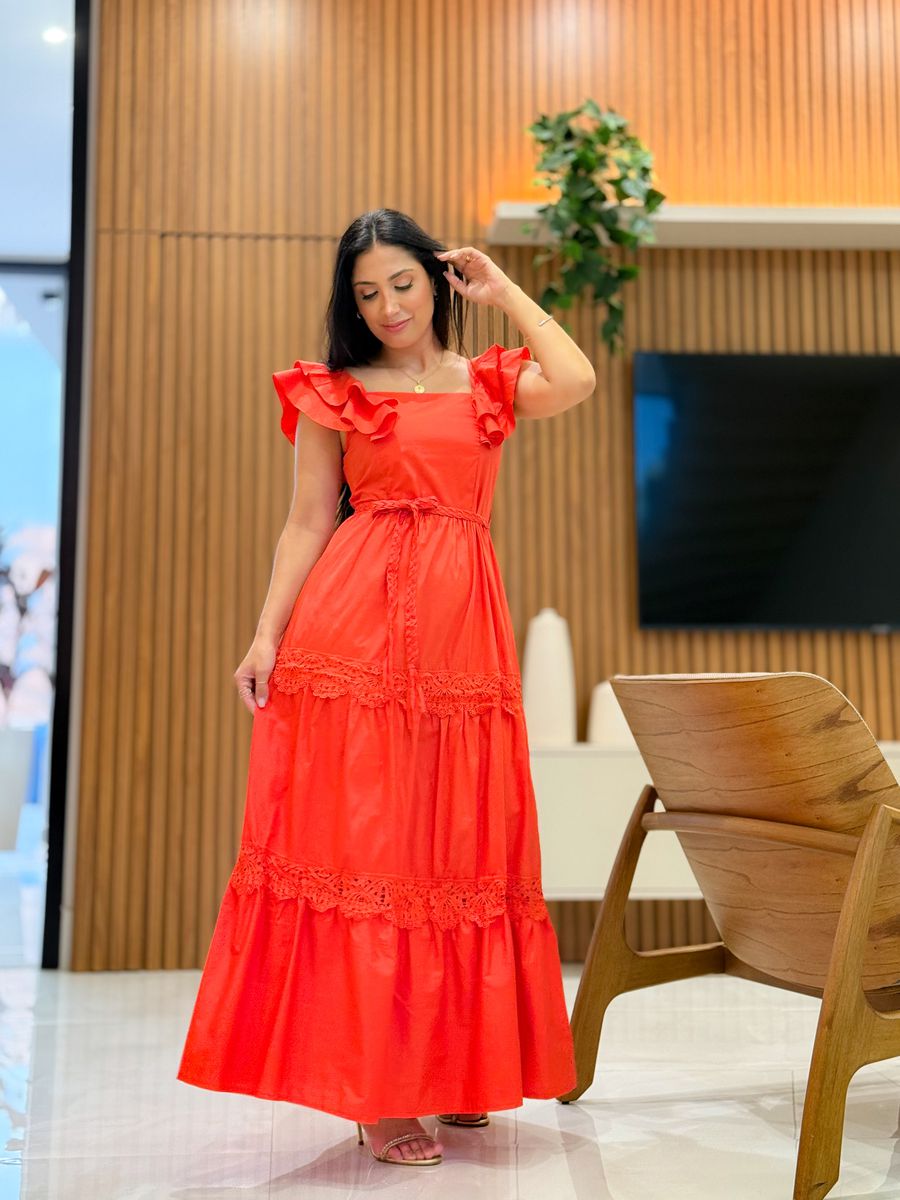 Vestido Barbara Laranja