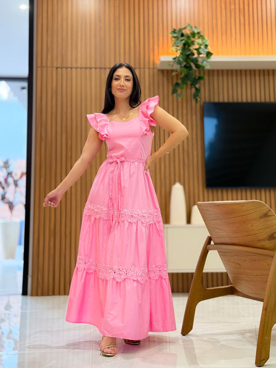 Vestido Barbara Rosa