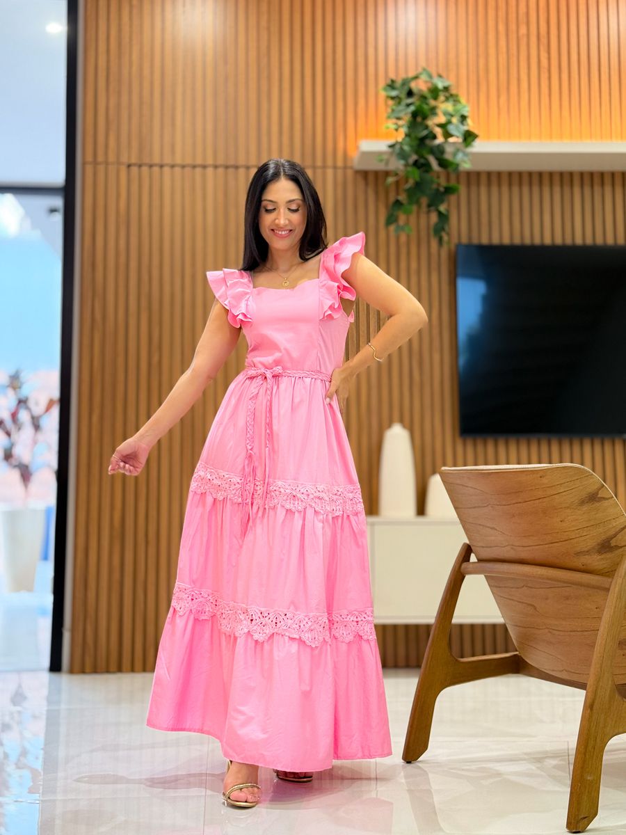 Vestido Barbara Rosa