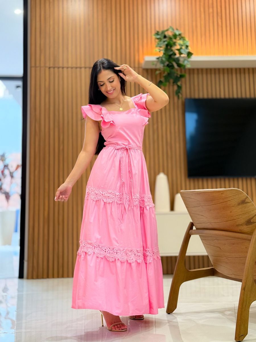 Vestido Barbara Rosa