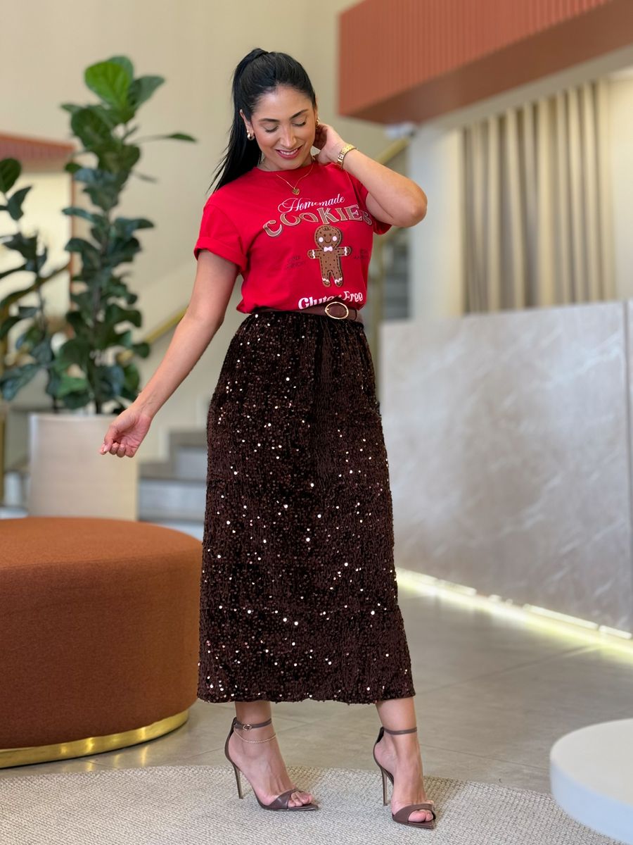 Saia Larissa Marrom