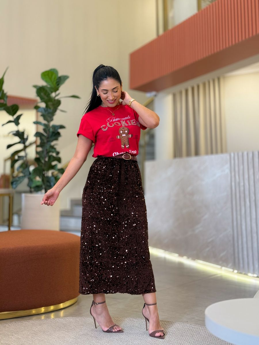 Saia Larissa Marrom