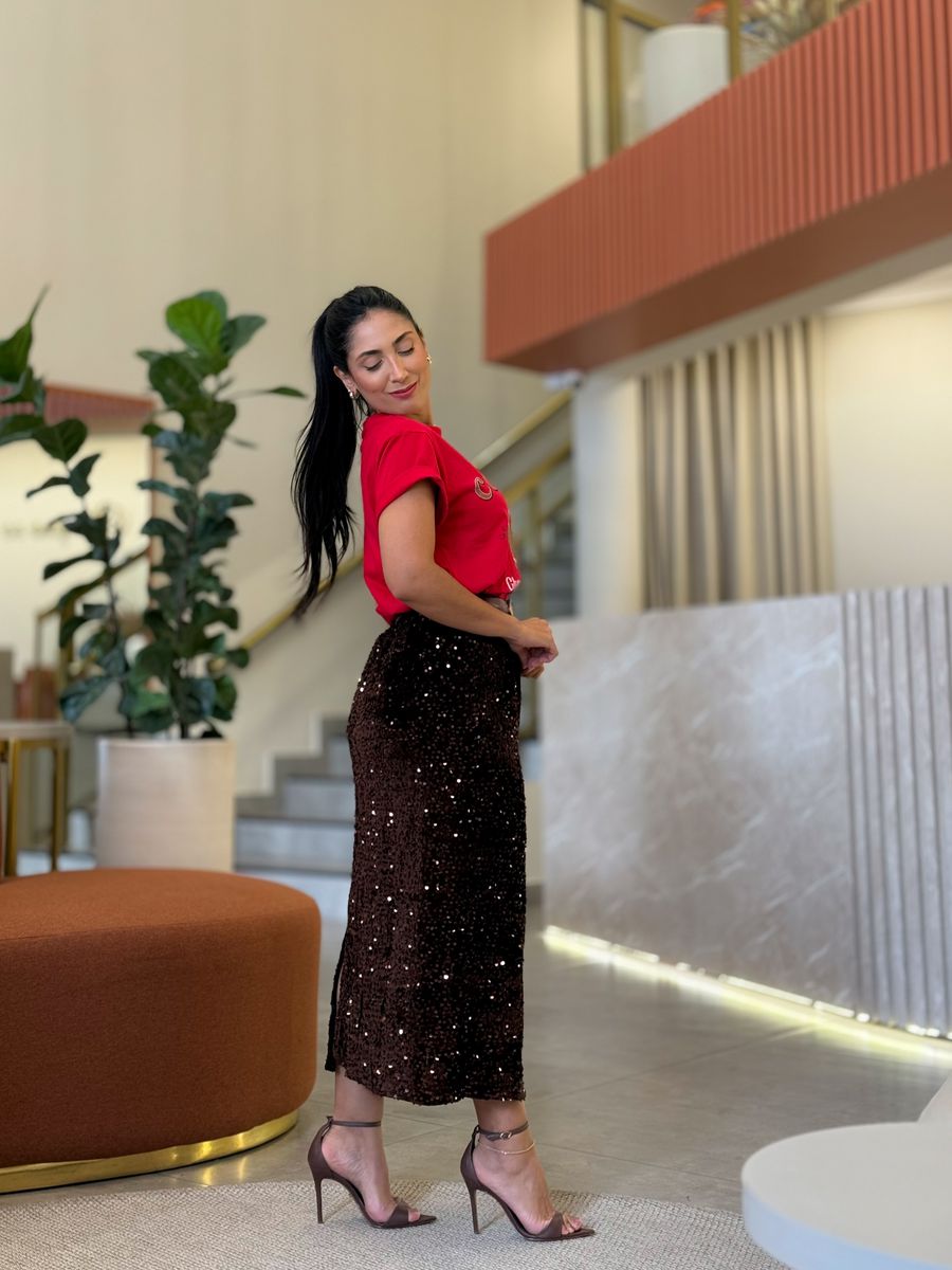 Saia Larissa Marrom